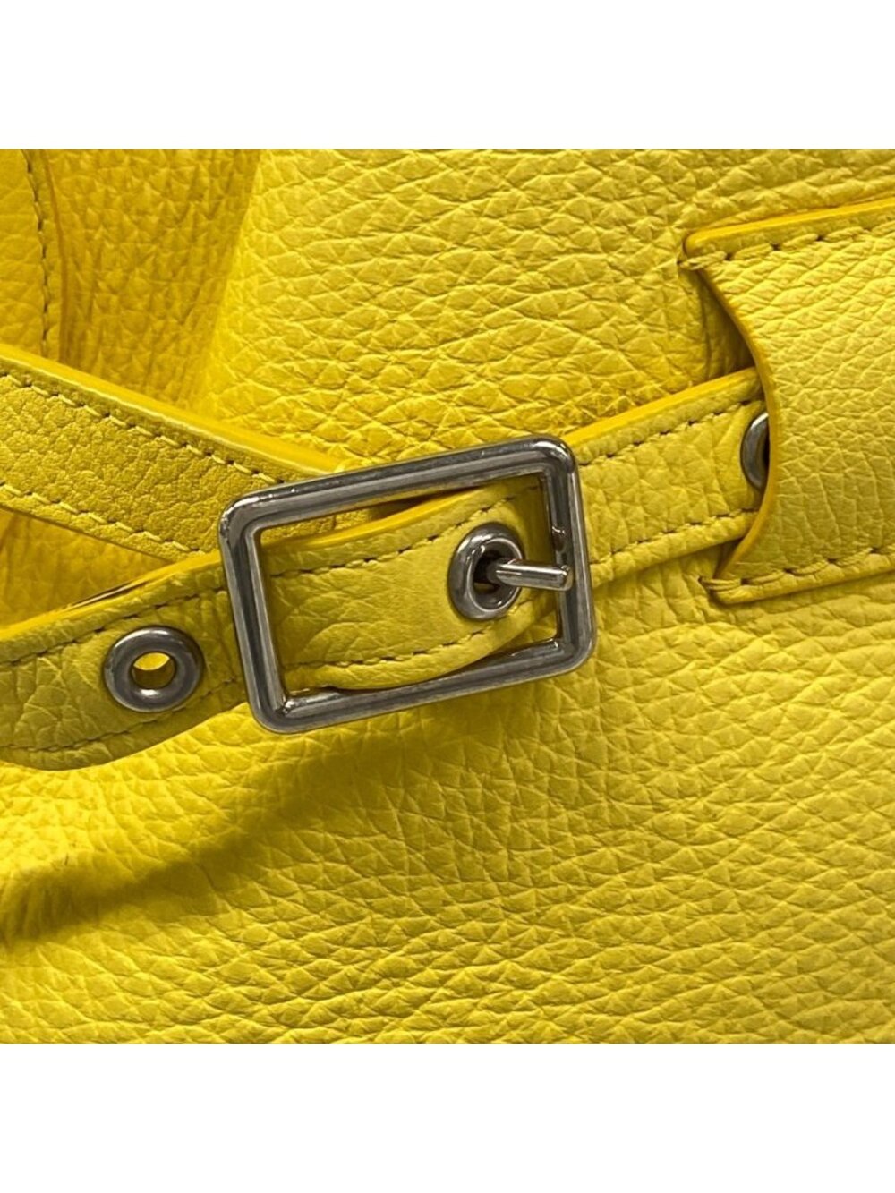 Celine Handbag Big Bag Bucket Nano Yellow Leather - Picture 12 of 15